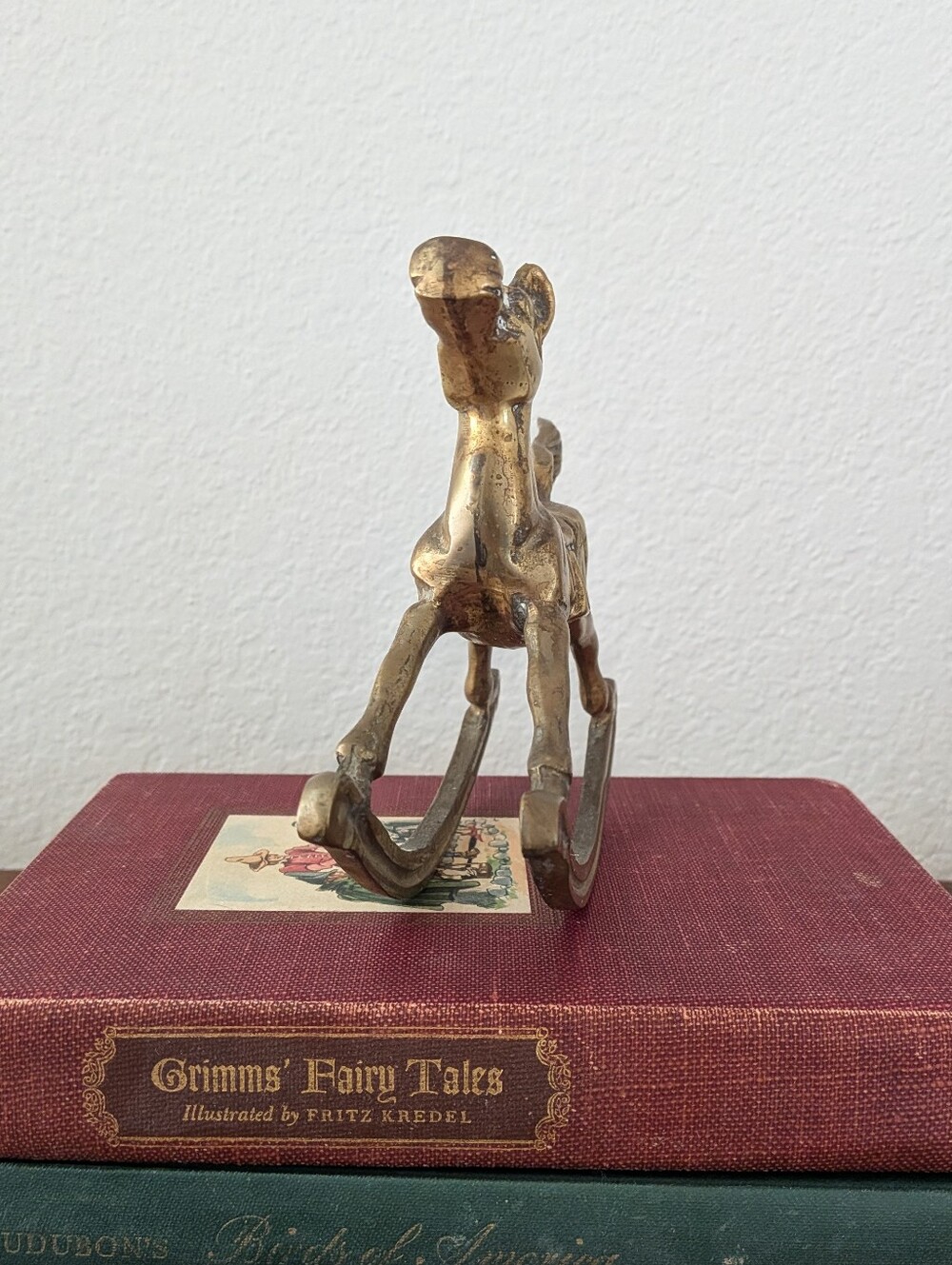 Vintage Solid Brass Rocking Horse Figurine 7x5.25 - Picture 2 of 10